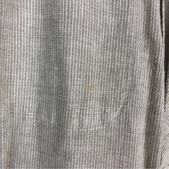 Van Heusen Linen Rayon Blend Drawstring Ankle Pants Vertical Stripe - Picture 7 of 10